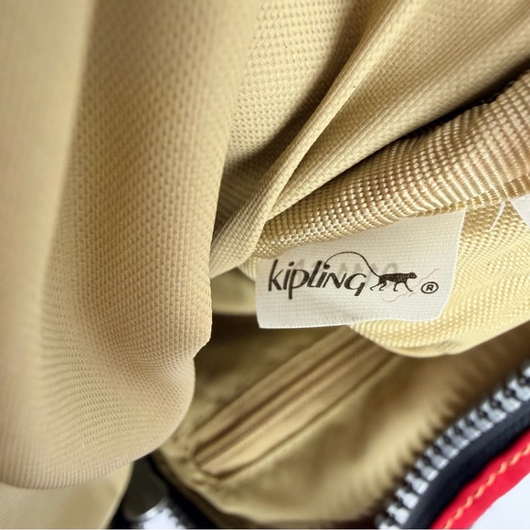 Kipling Red Crossbody Bowler Satchel Bag Purse - Picture 13 of 15